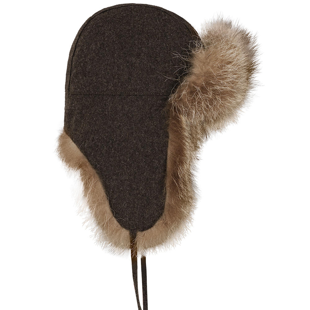Fur Hat, Racoon/Loden | grey/brown | 60 | 825248/60